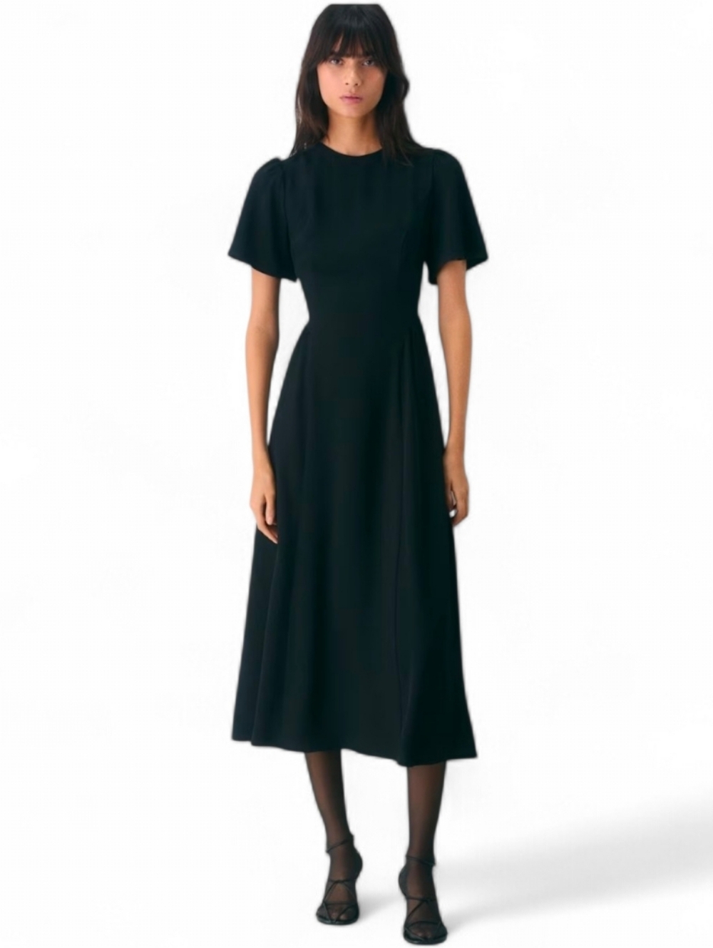 NWT WILRED ARITZIA Black Orchid Midi Dress - Size 0
